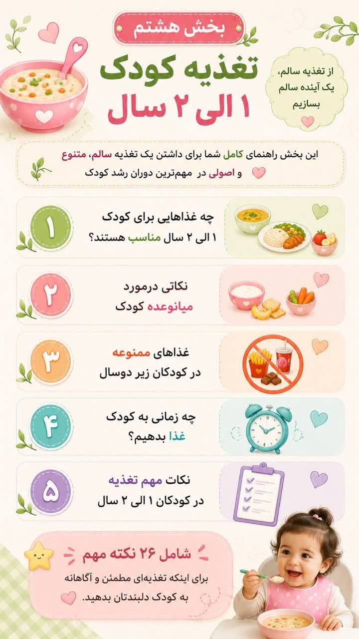 توضیحات برنامه غذایی کودک بخش 5
